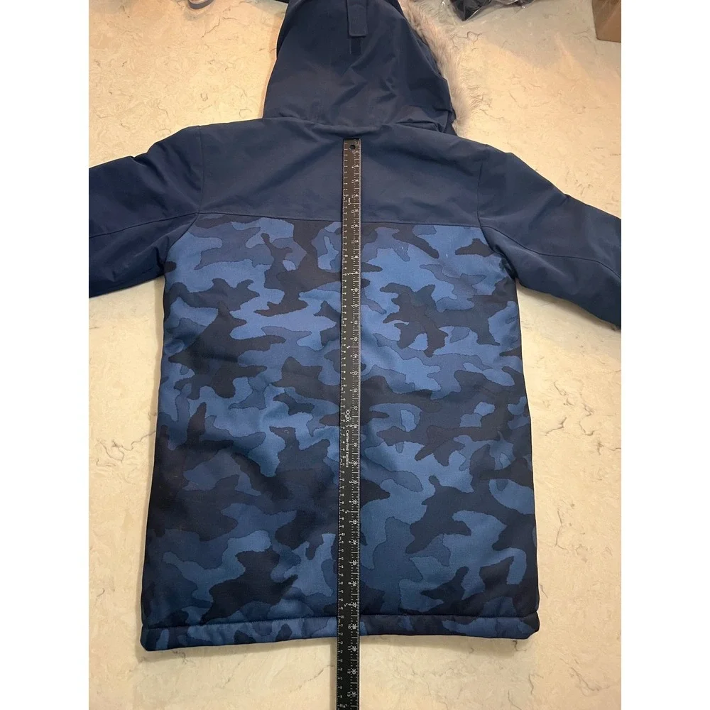 Columbia Kids Nordic Strider Navy Camo Omni-Heat Winter‎ Jacket XL 18/20 SB0106
